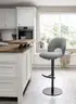Barhocker MAILE - drehbar, höhenverstellbar, Stoff, Grau, Anthrazit