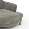 Sofa Stamford - Ecksofa 2-sitzig und Abschlusshocker links mit 3,5-Sitzer, Bogen rechts, Stoff, Anthrazit