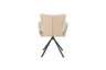 Armlehnstuhl Cupi - Stativ, Leder, Beige