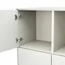 Highboard Edge - Lack weiß, auf Rollen