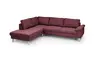 Ecksofa COOL - Ecke links mit 2,5-Sitzer, Querschläfer, Stoff, Burgund