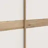Schwebetürenschrank Viana - B ca. 212 cm, Lack, Weiß, Riffholz, Balkeneiche