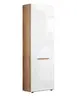 Garderobenschrank - B ca. 65 cm, Eiche Evoke Nachbildung, Weiß Hochglanz