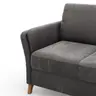 Sofa Vayra - 2-Sitzer, Stoff, Anthrazit