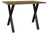 Bartresentisch - LB ca. 140x90 cm, Plankeneiche, Schwarz