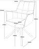 Armlehnstuhl MAKANA - drehbar, Stoff, Schwarz