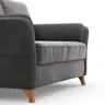 Sofa Vayra - 2-Sitzer, Stoff, Anthrazit