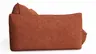 Trapezsofa Fluffy - 2-Sitzer mit Trapezelement und Abschlussteil inkl. Rückenlehne verstellbar, Stoff, Kupfer
