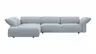 Ecksofa Motone - Ecke links mit 2,5-Sitzer, Stoff, Hellblau