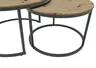 Couchtisch - 2er Set, Holzoptik, Schwarz matt