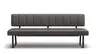 Polsterbank Carmelo - Breite ca. 203 cm, Leder, Steingrau