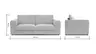 Sofa Stormy - 3-Sitzer, Stoff, Rauchbraun