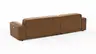 Ecksofa Denver - Longchair links mit 2,5-Sitzer inkl. Sitzvorzug (motorisch), Stoff, Braun