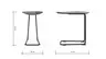 Sofatisch Fano - LBH ca. 57x39x54 cm, HPL Laminat, Graubraun