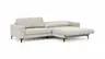 Ecksofa Oviedo - 1,5-Sitzer mit Longchair rechts inkl. Relaxfunktion (motorisch), Stoff, Natur