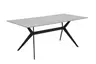 Esstisch Paccino I T - LB ca. 180x90 cm, Marmoroptik grau, Schwarz