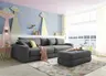 Hocker JOVIN - Stoff, Grau