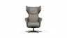 Sessel Noto Relax II - Rückenlehne verstellbar, Leder, Eisengrau