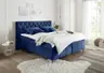 Boxspringbett- Liegefläche ca. 180x200 cm, Stoff Dunkelblau
