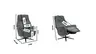 TV-Sessel MARCELAS - drehbar, Relaxfunktion, Kopfteilverstellung, Stoff, Grau