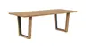 Esstisch Belfast - LB ca. 220x100 cm, Eiche massiv, mit Metalleinlage im Gestell