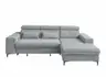 Ecksofa - Longchair links mit 2-Sitzer, Sitzvorzug motorisch, Stoff, Mint