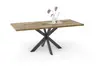 Esstisch - LB ca. 180x90 cm, Viking Eiche, Schwarz