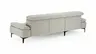 Ecksofa Felipa - Longchair links mit 2,5-Sitzer inkl. Kopfteil verstellbar, Stoff, Natur