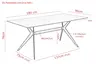 Esstisch Paccino I T - LB ca. 180x90 cm, Marmoroptik grau, Schwarz