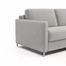 Sofa Nuoro - 2,5-Sitzer inkl. Schlaffunktion, Armlehne mit Kufe, Stoff, Grau