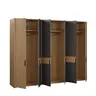Drehtürenschrank FALLEA- B ca. 265 cm, Wildeiche Natur, Dunkelgrau