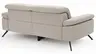 Sofa Rafaela 2.0 - 2,5-Sitzer inkl. 1x Relaxfunktion und Kopfteile verstellbar, Stoff, Champagner