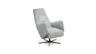 Relaxsessel Rufus - inkl. Relaxfunktion, Leder, Hellgrau