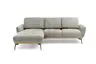 Ecksofa EDDIE - Ecke links, 2-Sitzer inkl. Rückenverstellungen, Stoff, Taupe