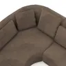 Ecksofa Karasu - Ottomane links mit 3-Sitzer rechts, Stoff, Taupe