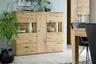 Highboard - mit Beleuchtung, Eiche teilmassiv