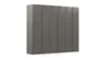 Drehtürenschrank Loretto - B ca. 280 cm, Lack matt, Anthrazit
