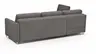 Ecksofa Nuoro - Longchair links mit 2-Sitzer inkl. Schlaffunktion und Bettkasten, Stoff, Grau