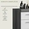 Standschrank - B ca. 37 cm, Rauchsilber, Weiß Hochglanz