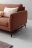 Ecksofa Enna - Longchair Links mit 1,75-Sitzer, inkl. motorischer Relaxfunktion, Stoff, Terracotta