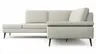 Ecksofa Houston - 1-Sitzer mit Abschlussteil links, Eckelement und 2,5-Sitzer rechts, inkl. Sitztiefenverstellung und Armlehne klappbar, Stoff, Natur