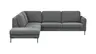 Ecksofa  Enna - Ecke links, 3-Sitzer, Sitzvorzug (motorisch), Stoff, Anthrazit