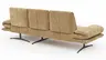 Ecksofa Lucero 2.0 - 2-Sitzer mit Longchair rechts inkl. Rückenlehne verstellbar, Stoff, Cognac