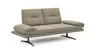 Sofa Lucero - 2,5-Sitzer inkl. Drehsitze und Armlehne/Rückenlehne und Sitztiefe verstellbar, Leder, Taupe 