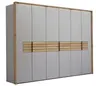 Drehtürenschrank Scottsdale - inkl. Passepartout und Beleuchtung, B ca. 307cm, Lack, Samtgrau