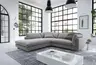 Ecksofa Aprino 3 - Ecke links mit 2,5-Sitzer, Stoff, Grau