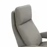 Sessel Tulsa Relax - Größe M, inkl. Kopf-/Fußteil/Rückenlehne verstellbar, Leder, Graubeige