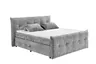 Boxspringbett- Liegefläche ca. 180x200 cm, Stoff, Grau
