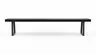 Holzbank Clifton - Breite ca. 220cm, Zerreiche massiv, smoked