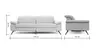 Sofa Rafaela 2.0 - 3-Sitzer inkl. 1x Relaxfunktion und Kopfteile verstellbar, Stoff, Champagner